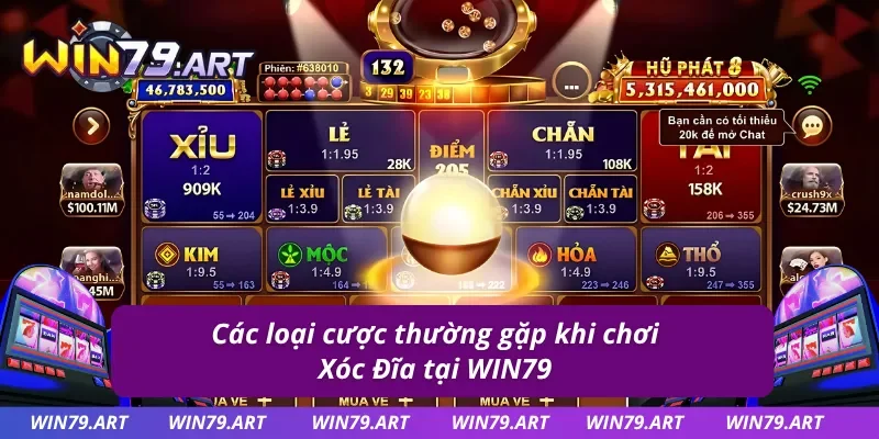Xóc Đĩa WIN79 và những loại cược phổ biến nhất